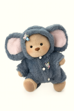 Gray Elephant Outfit | Handmade Jointed